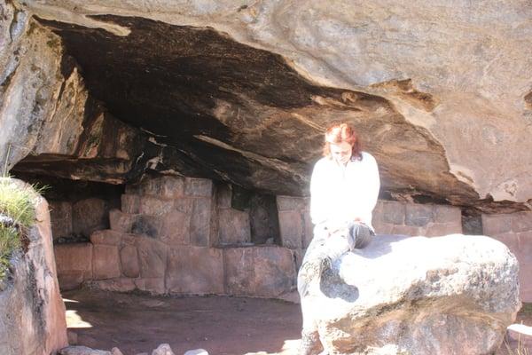 At the paqarina (point of origin) in Killarumiyoc, Peru.