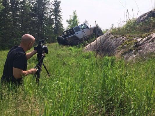 Spent the day filming jeeps for an upcoming Riverside iron Mountain commercial. Another great day in the UP.