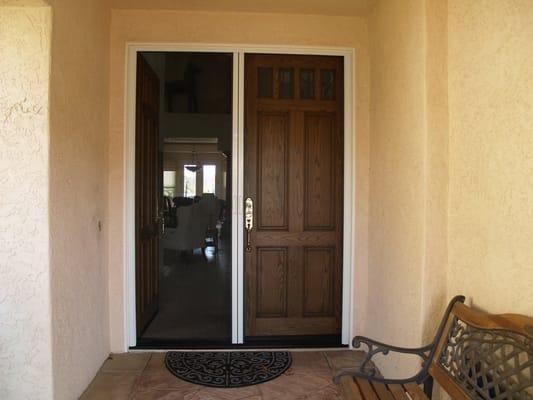 French Door Swings In Screens Mounted on the Outside