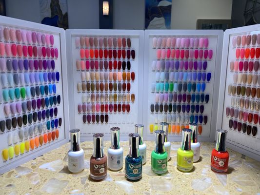 New colors for combo ( regular polish, gel and dipping powers) at Oasis nails salon in Duvall.