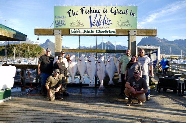 Our haul on Halibuts with Captain Will and Valdez Saltwater Adventures!