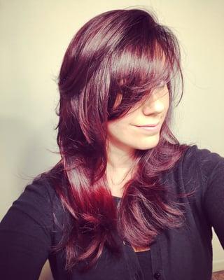 Got my color retouch and cut done by the awesome Tracy V. and blow dry by lovely Jackie :)