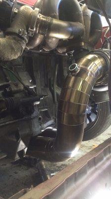 Stainless steel downpipe for a exhaust