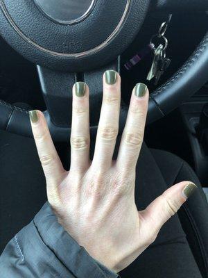 Flawless bio-sculpt manicure, 19 days later.