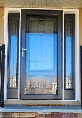 Front door with storm door exterior