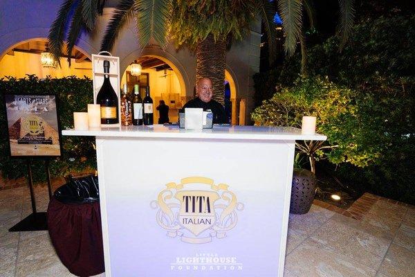 Our wine tasting booth at the Hearts & Stars Gala event in Miami! Let us supply your wine for your next Miami Party!