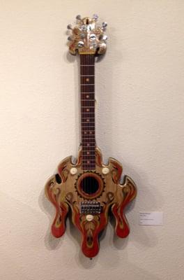 Guitar Art in front entrance of gallery