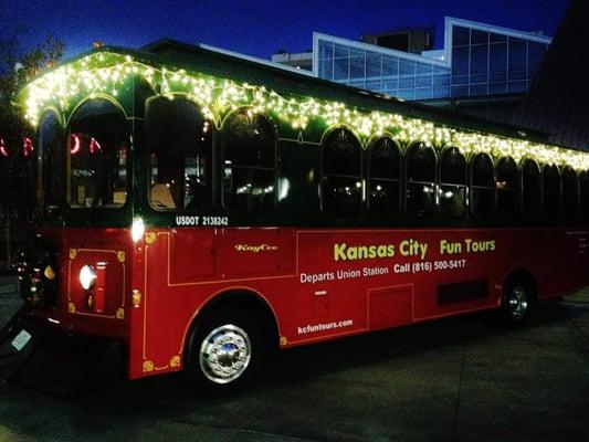 Our trolley "KayCee" for the holidays!