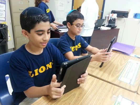 Technology in the classroom at Hochberg Prep!