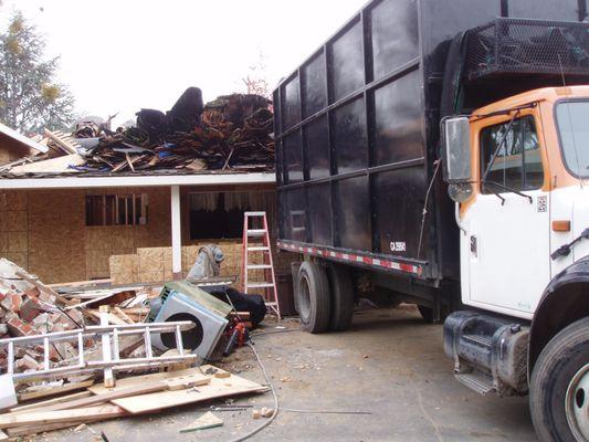 Cleaning up construction debris