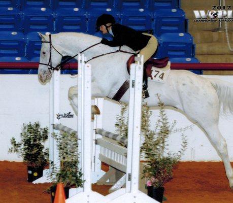 Christy Wood competing at World Show