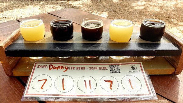 Cactus Land Flight. The Texas Juice IPA was my favorite.