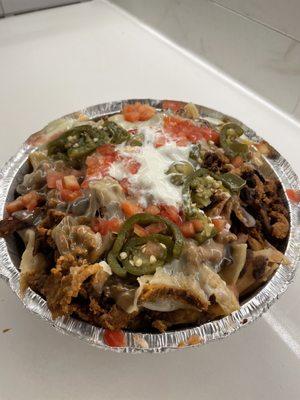 Spicy Pork Nachos Texanos