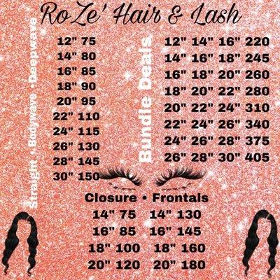 I also have any size lashes including mink