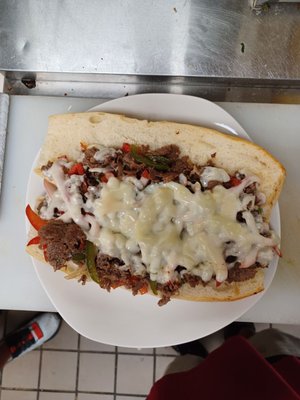 Un Philly  cheese steak