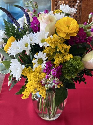 Fantastic happy bouquet I requested - florist choice.  Could not be more pleased.