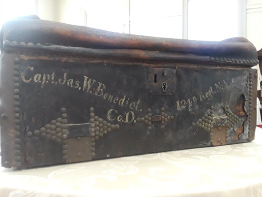 Civil War hero and Warwick resident, Captain James W. Benedict's trunk came "home" to Warwick in June 2019.