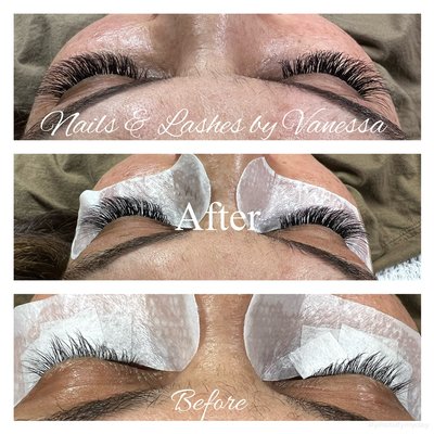 Volume eyelashes extensions