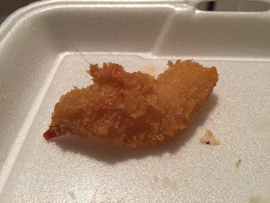 Here the hair I found on the fried shrimp!!! Disgusting!!