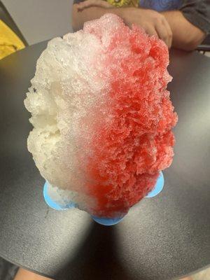 Pineapple + strawberry small snowcone