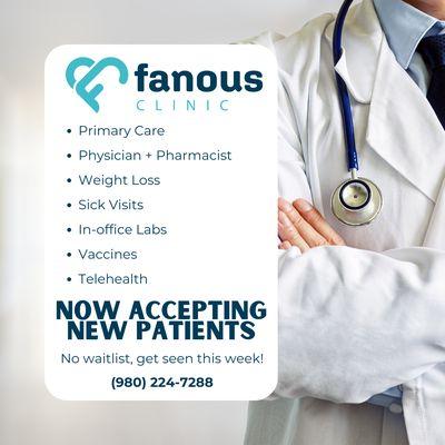 Fanous Clinic is a Primary Care office with a physician and pharmacist working together for YOU.