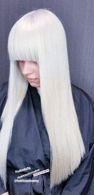 Icy platinum blonde