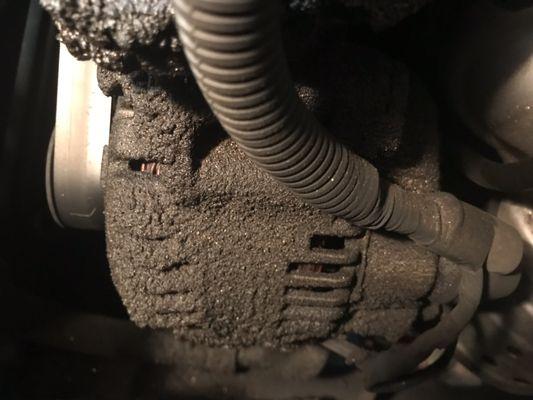 Oil corroded alternator