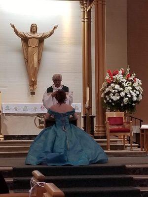 My daughters Quinceanera with father Edwin