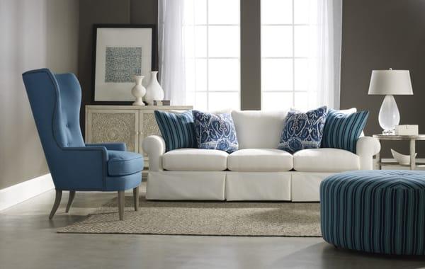 The Carson Sofa is one of our favorite sofas from Sam Moore.   It is so comfortable with it's downblend seat and back  cushio...