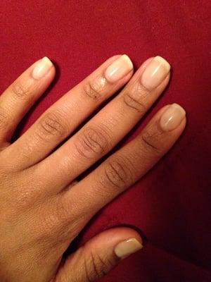 Shellac (gel) manicure. Color: OPI bubble bath