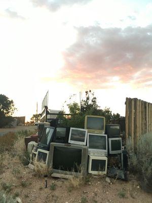 the tv's at sunset