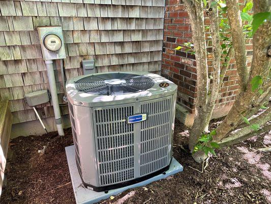 An emergency installation with an American Standard Heating & Air Conditioning Condenser professionally and promptly.