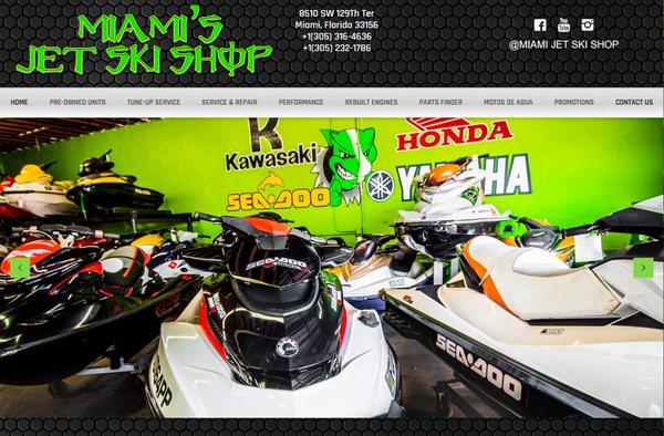 We have all the latest major makes and models including the Kawasaki Jet Ski , Bombardier Sea Doo, and Yamaha Wave Runner.