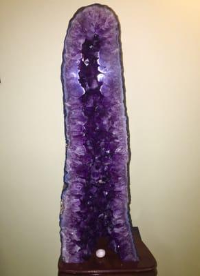 Nice piece of amethyst at reception.