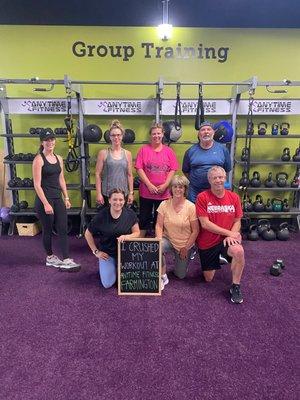 We specialize in small group personal training!  This is one of our groups!