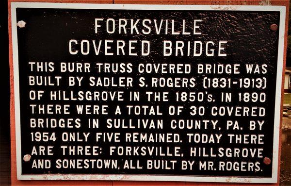 Forksville Covered Bridge Marker