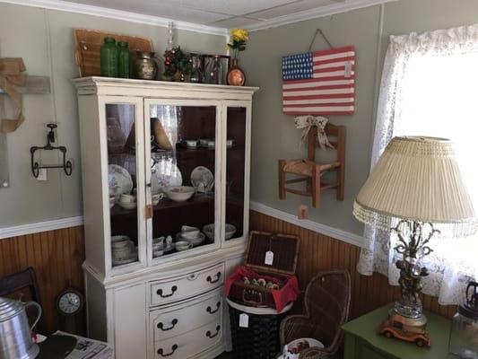 Maggie Bleu's House of Antiques and Treasures. Where we specialize in shabby chic and rustic home decor.