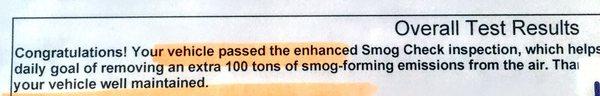 Lion Smog Check Test Only