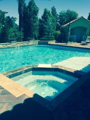 Beautiful pool maintained weekly by guardian pools