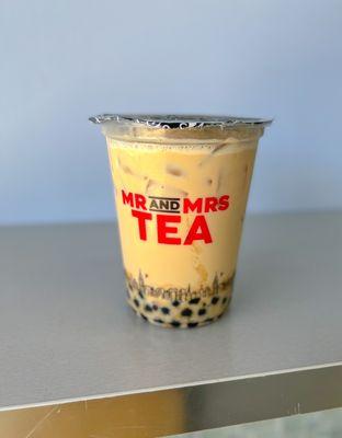 High Mountain Oolong Milk Tea w/ vanilla ice cream & boba 5/22