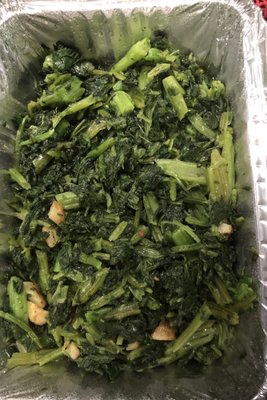 Sautéed greens in oil and garlic