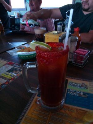 This is one if the best michelada's I've ever had. It was the right amount of sweet and spicy.