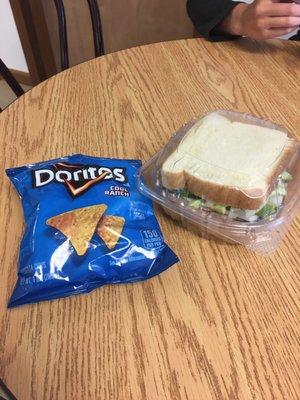 Roast beef sandwich with cool ranch Doritos!