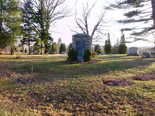 13 bodies were buried in a circle around this monument for the victims of the 1913 clothing factory fire