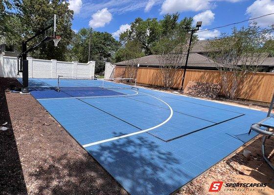 Multi Sport Court Pickleball And Basketball Construction