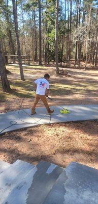 New concrete floor polish washer