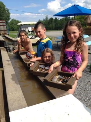 Gemstone mining is a favorite with kids of all ages.