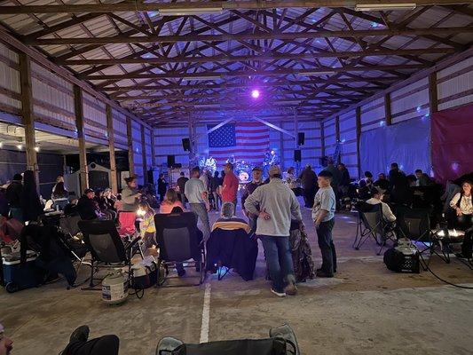 Live band in the pavilion.