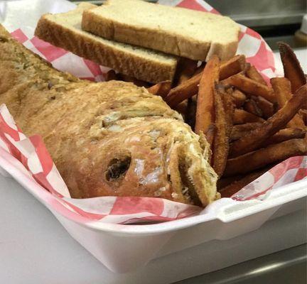 Whole fried lemon pepper snapper