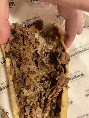 No cheese on a cheesesteak